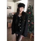 ブラック | ショートクルーネックシングルブレストジャケット | Ulysses