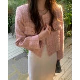 ピンク | ショートクルーネックシングルブレストジャケット | Ulysses