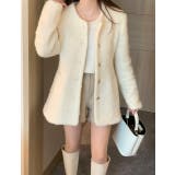 オフホワイト | クルーネックシングルブレストジャケット | Ulysses