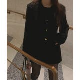 ブラック | クルーネックシングルブレストジャケット | Ulysses