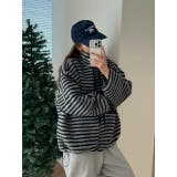 グレー | ボアボーダージップ付きジャケット | Ulysses