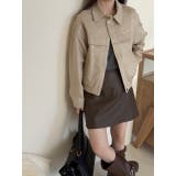 ベージュ | 襟付きフェイクスエードジャケット | Ulysses