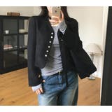 ブラック | ショートVネックシングルブレストジャケット | Ulysses