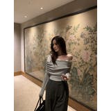 襟付き切り替えオフショルダートップス | Ulysses | 詳細画像2