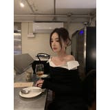 襟付き切り替えオフショルダートップス | Ulysses | 詳細画像8