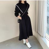 ブラック | 長袖スウェットワンピース | Ulysses