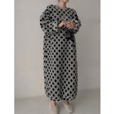 グレー | ドット柄ボアワンピース | Ulysses