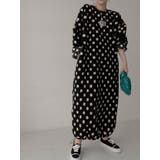 ブラック | ドット柄ボアワンピース | Ulysses