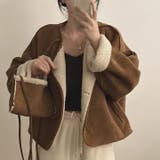 ブラウン | バッグ付きフェイクムートンジャケット | Ulysses
