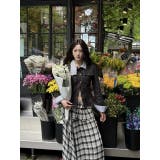 ブラック | 切り替えチェック柄デニムジャケット | Ulysses