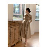 リボン襟付きシングルブレストワンピース | Ulysses | 詳細画像4 