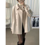 襟付きリボンダブルブレストメルトンジャケット | Ulysses | 詳細画像2 