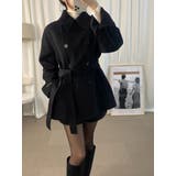 襟付きリボンダブルブレストメルトンジャケット | Ulysses | 詳細画像8 