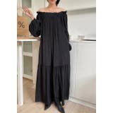 ブラック | ロングリボンボートネックワンピース | Ulysses