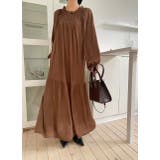 ブラウン | ロングリボンボートネックワンピース | Ulysses