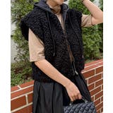 ブラック | フード付きリバーシブルベスト | Ulysses