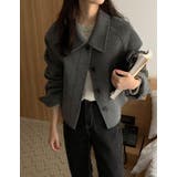 ダークグレー | 襟付きシングルブレストメルトンジャケット | Ulysses