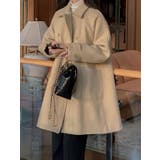 ベージュ | 襟付きダブルブレストメルトンジャケット | Ulysses