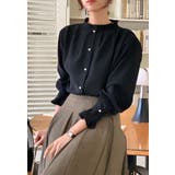 ブラック | シングルブレストノーカラーシャツ | Ulysses