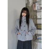 ブルー | スタンドカラーダブルブレストメルトンジャケット | Ulysses