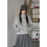 グレー | スタンドカラーダブルブレストメルトンジャケット | Ulysses