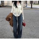 ドローストリングシングルブレストニットトップス | Ulysses | 詳細画像1