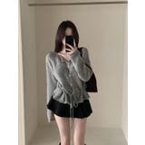 ドローストリングシングルブレストニットトップス | Ulysses | 詳細画像12