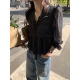 ブラック | リボンドット柄シャツ | Ulysses