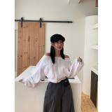 スウェットジップ付きオフショルダートップス | Ulysses | 詳細画像1