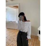 スウェットジップ付きオフショルダートップス | Ulysses | 詳細画像2