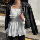スクエアネックラインシングルブレストシャツ | Ulysses | 詳細画像1