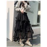 ブラック | チュールティアードスカート | Ulysses