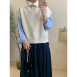 オフホワイト | ニットハイネックベスト | Ulysses