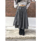 ブラック | イレギュラーチェック柄スカート | Ulysses