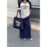 ブルー | 半袖配色トップススカートセットアップ | Ulysses