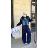 切り替えデニムフード付きジャケットワイドパンツセットアップ | Ulysses | 詳細画像4 