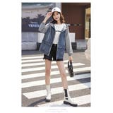 スウェット切り替えデニムフード付きジャケット | Ulysses | 詳細画像1