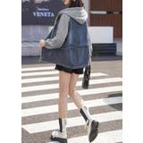 スウェット切り替えデニムフード付きジャケット | Ulysses | 詳細画像4