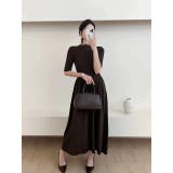 ブラウン | ニットハーフネックワンピース | Ulysses