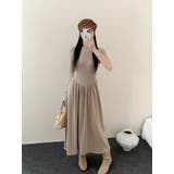 ベージュ | ニットハーフネックワンピース | Ulysses