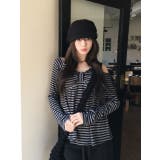 ブラック | リボンタイボーダートップス | Ulysses