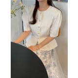 クルーネックシングルブレストショートトップス | Ulysses | 詳細画像3