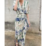 ベージュ | プリントラップワンピース | Ulysses