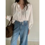 ホワイト | リボンボートネックシャツ | Ulysses