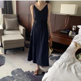 ダークブルー | リボンVネックキャミワンピース | Ulysses