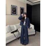 ダークブルー | デニムジャケットワイドパンツセットアップ | Ulysses