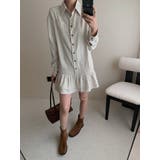 オフホワイト | ストライプシャツワンピース | Ulysses