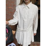 ホワイト | ベルト付きプリーツシャツワンピース | Ulysses