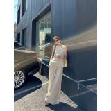 ベージュ | ベストトップスワイドパンツセットアップ | Ulysses
