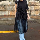 ブラック | 切り替えレースTEEワンピース | Ulysses